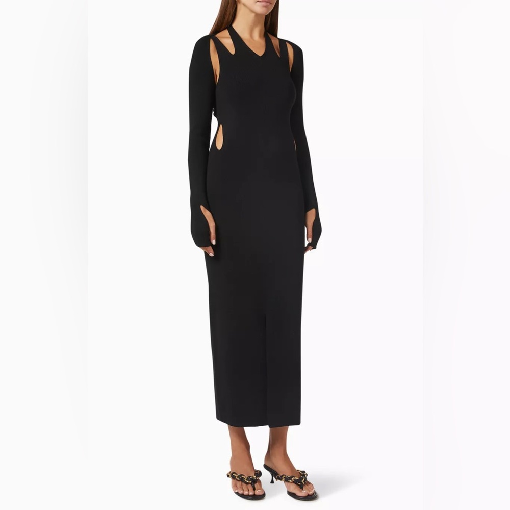 Dion Lee Cut Out Knit Dress Khaki
